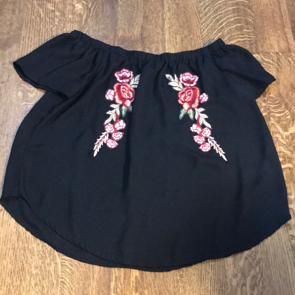Black Off The Shoulder Top